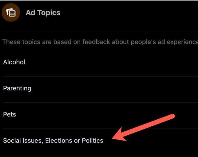 วิธีบล็อกโพสต์ทางการเมืองบน Facebook