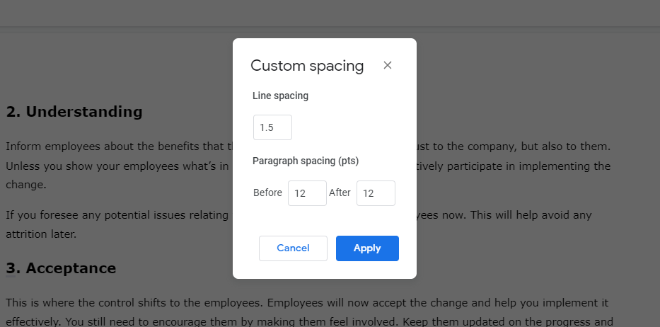 Comment supprimer une page dans Google Docs