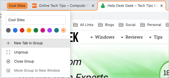 Como usar grupos de guias no Google Chrome