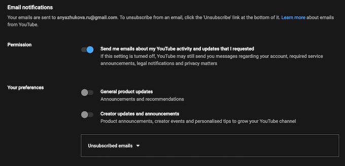 Como desativar e gerenciar as notificações do YouTube