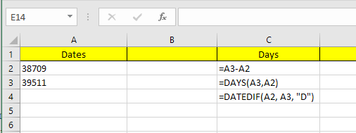 Cómo restar fechas en Excel