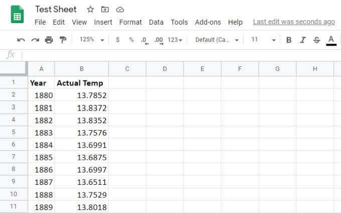 Como fazer um gráfico de linhas no Google Sheets