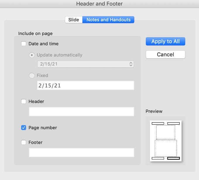 PowerPoint でヘッダーとフッターを追加する方法