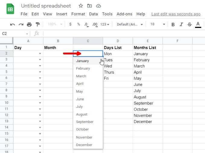 Comment utiliser les listes déroulantes Google Sheets