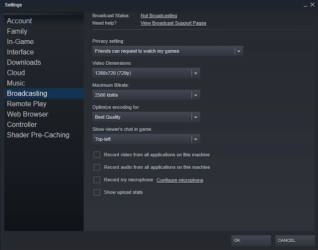 Was ist Steam Broadcasting und wie wird es eingerichtet?