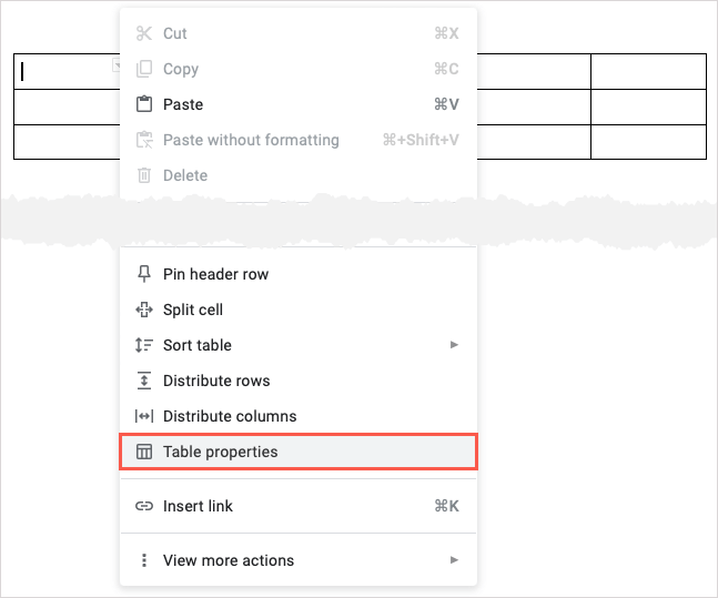Como adicionar, editar, classificar e dividir uma tabela no Google Docs