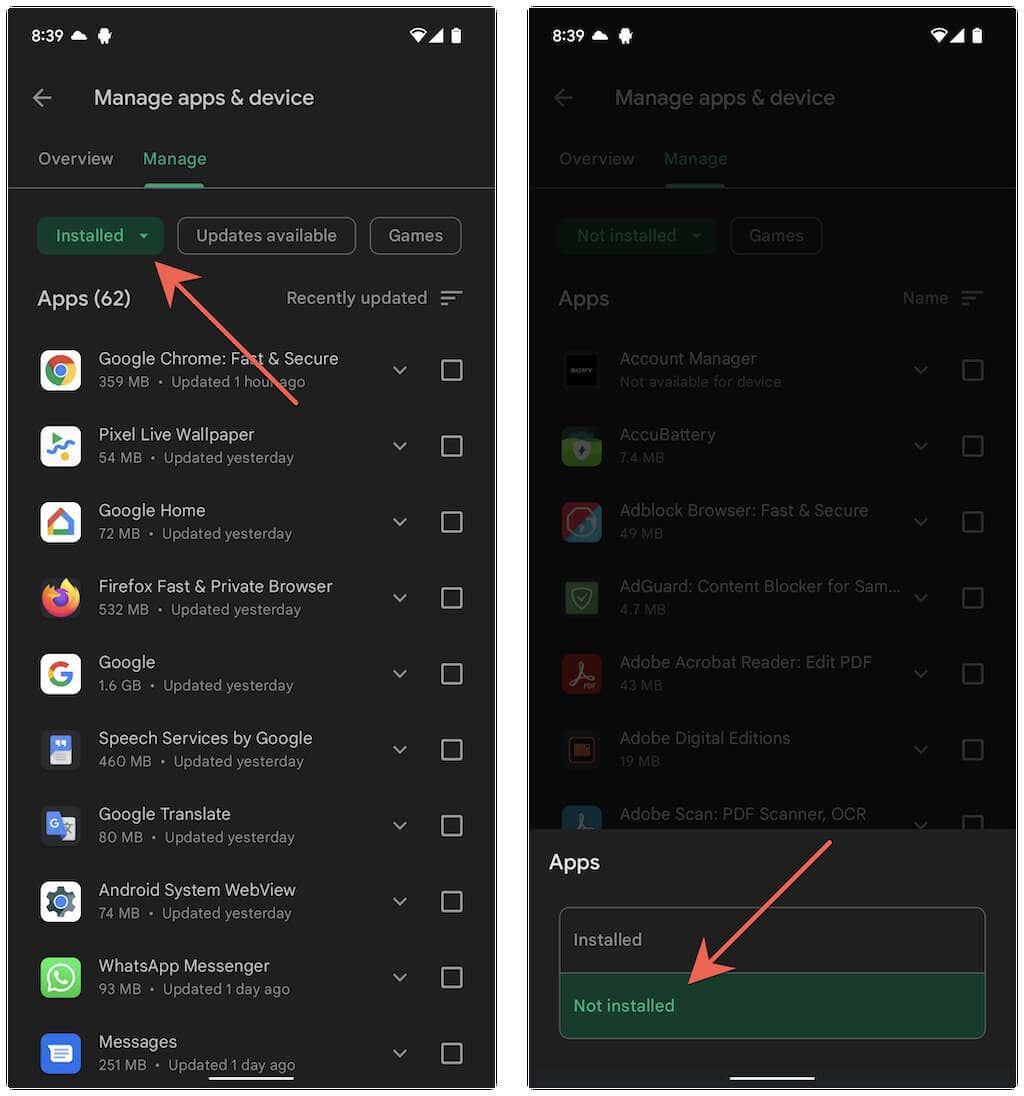 Hoe recent verwijderde apps op iPhone en Android te zien