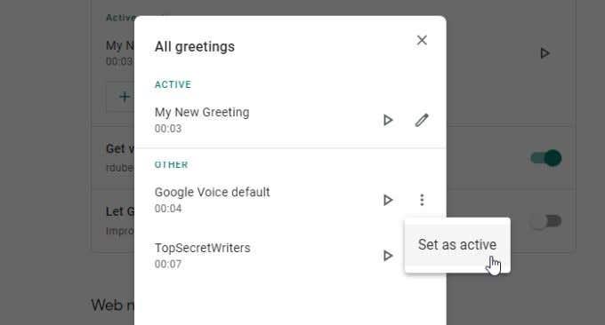 Google 보이스에서 음성 메일을 설정하는 방법