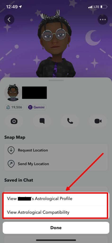 Cómo usar el perfil astrológico en Snapchat