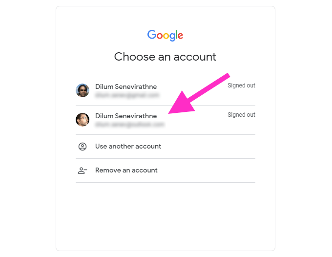 Come modificare l'account Google predefinito