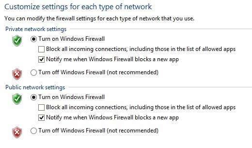 Ajuste as regras e configurações do firewall do Windows 10