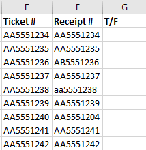 So finden Sie übereinstimmende Werte in Excel