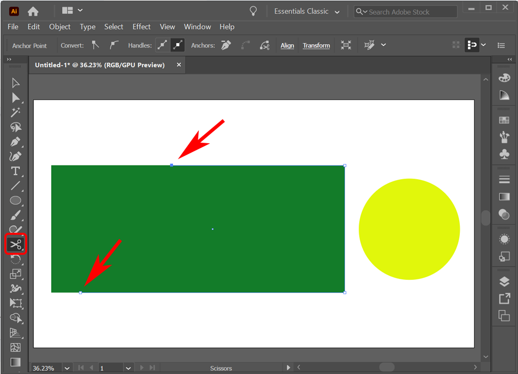 วิธีการตัดรูปร่างใน Illustrator