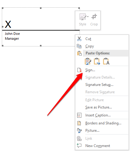 Como inserir uma assinatura em um documento do Microsoft Word