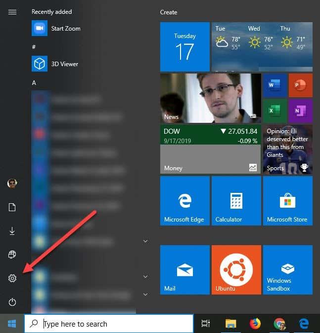 Cómo mostrar u ocultar carpetas y aplicaciones en el menú Inicio en Windows 10