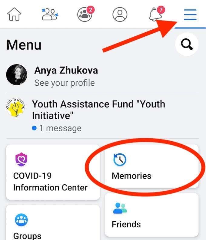 Facebookで思い出を見つける方法