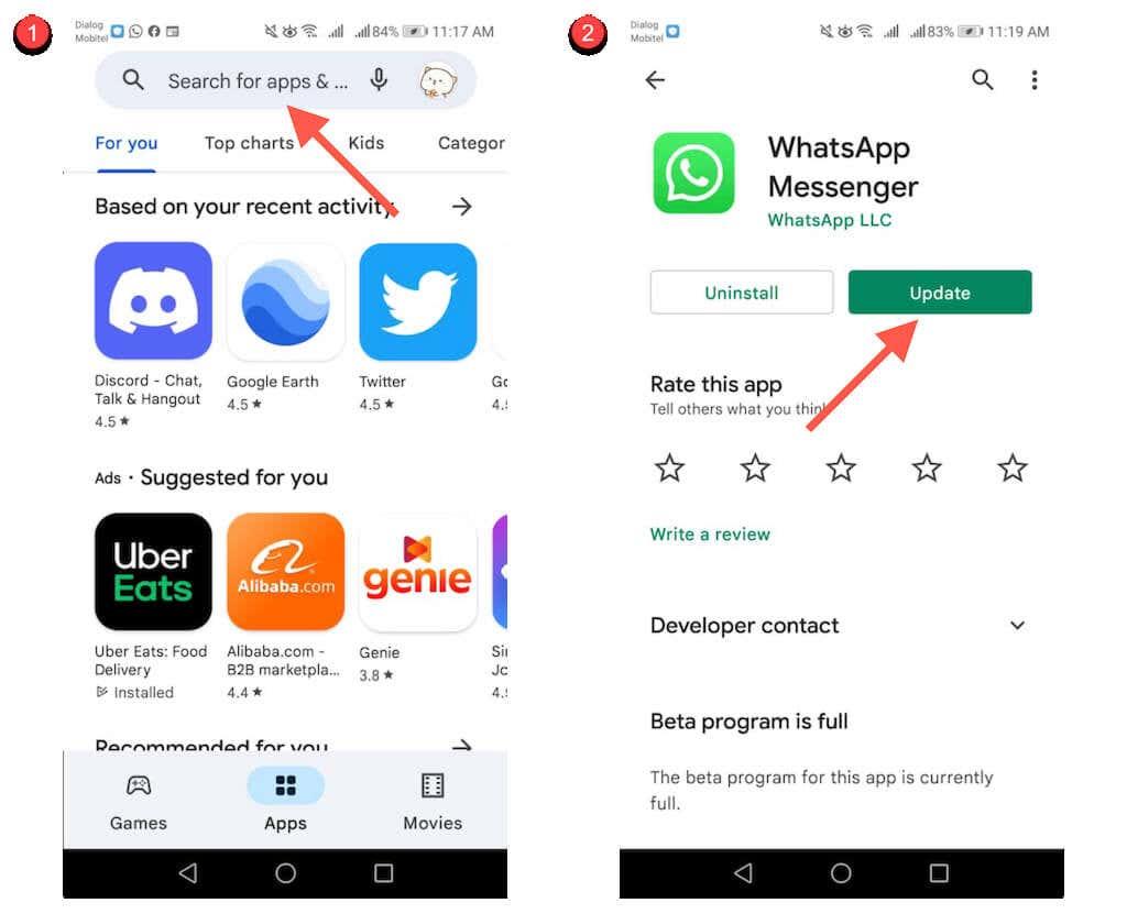 Comment mettre à jour les applications Android