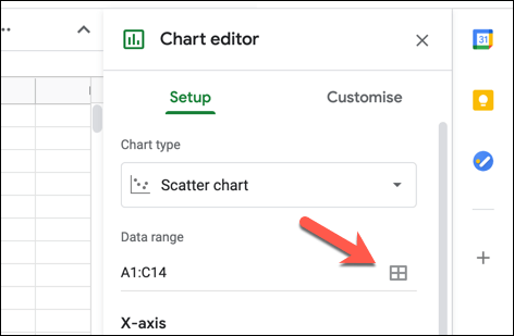 Google スプレッドシートで散布図を作成する方法