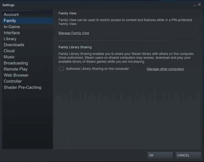 Steam でゲームを共有する方法