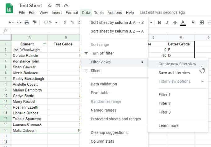 So sortieren oder filtern Sie nach Farbe in Google Sheets