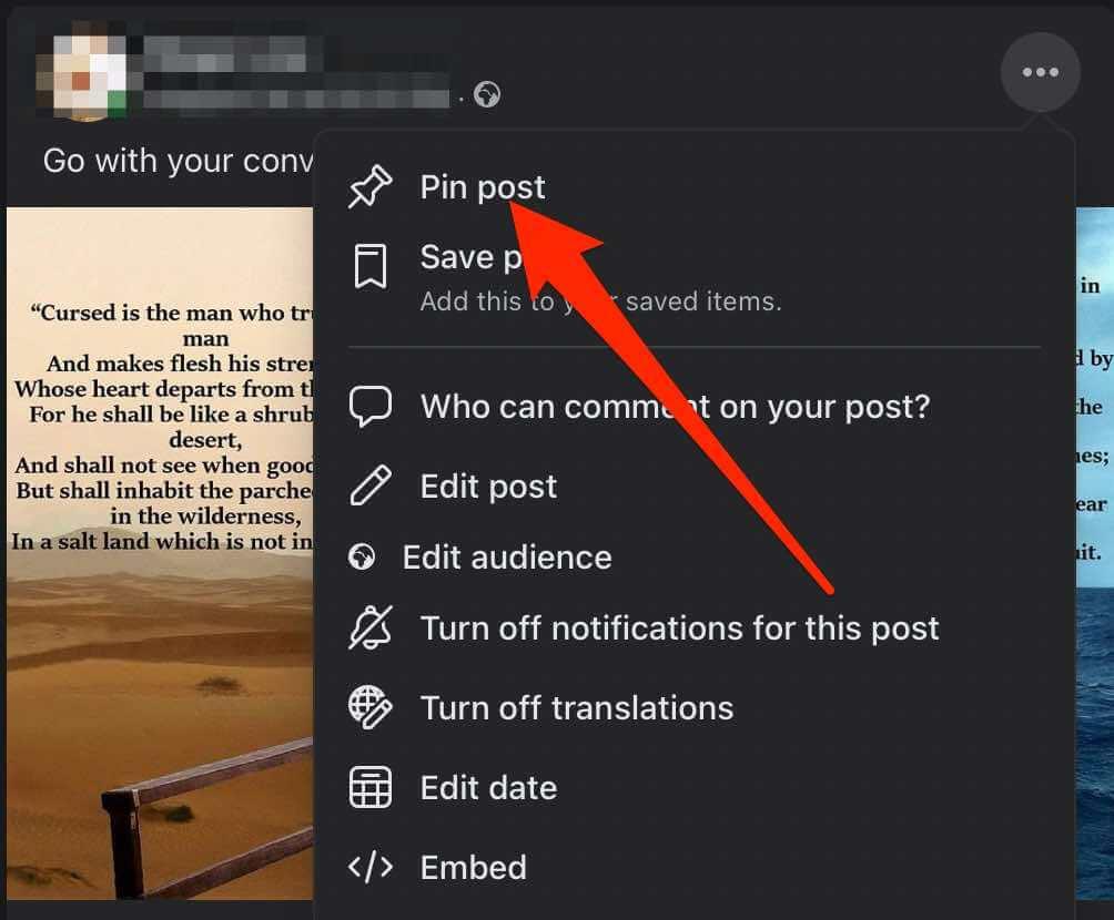 How to Pin a Post on Facebook