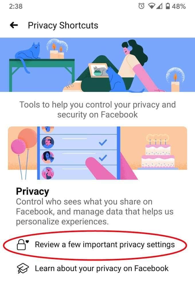 Facebook での共有を許可する方法