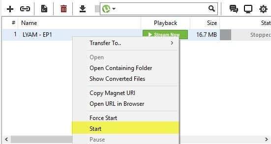 Cómo mover una descarga a medio terminar en uTorrent