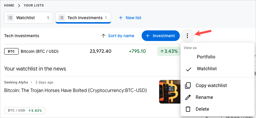 Cum să configurați o listă de urmărire a stocurilor pe Google Finance