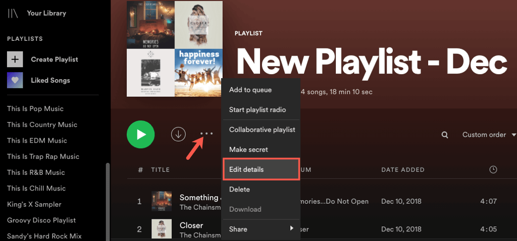 วิธีปรับแต่งรูปภาพหน้าปกเพลย์ลิสต์ Spotify