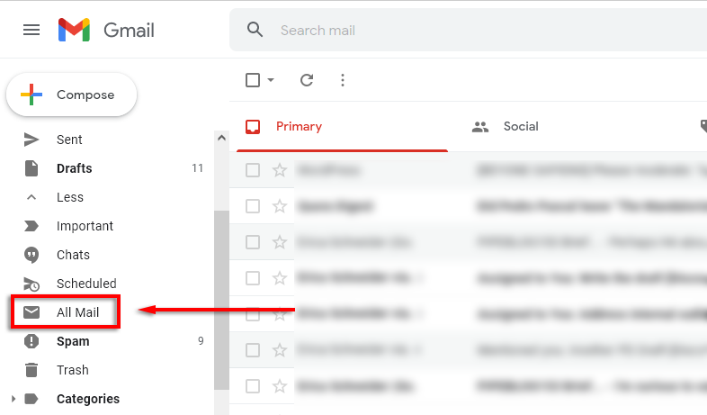 Come funziona l'archivio in Gmail