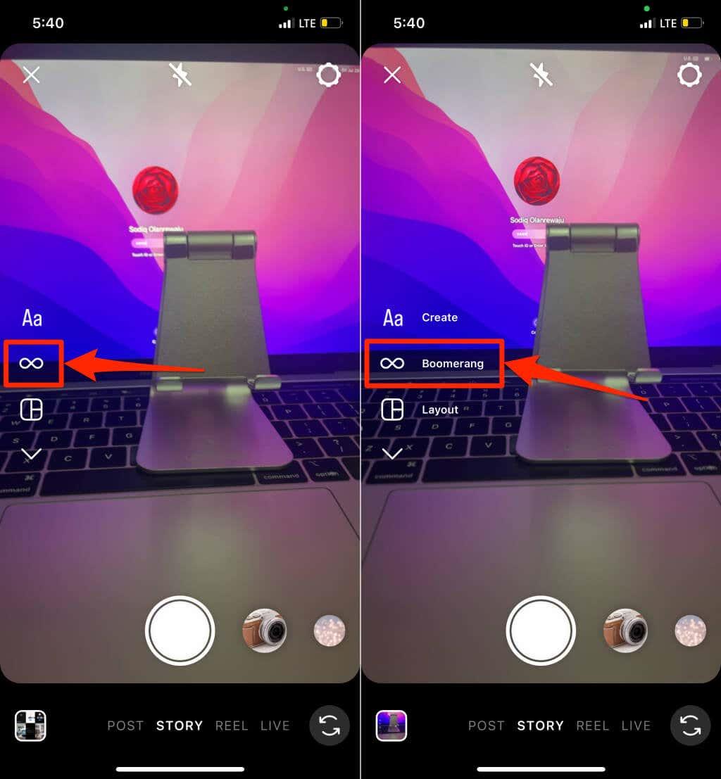 Come realizzare video boomerang su Instagram e Snapchat