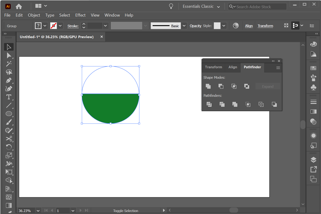 Cómo recortar una forma en Illustrator