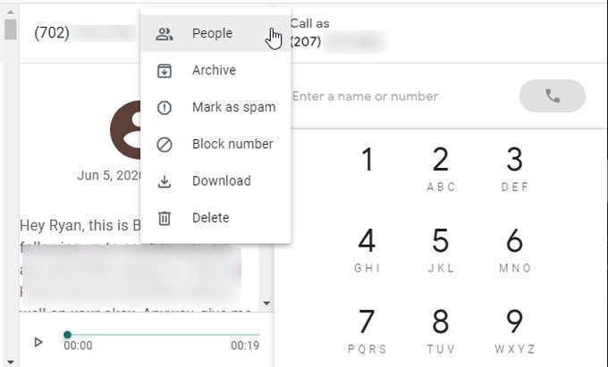 Voicemail instellen op Google Voice