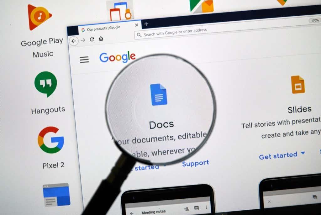 Comment supprimer une page dans Google Docs