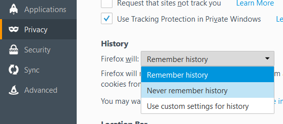 Como ativar a navegação privada no Firefox