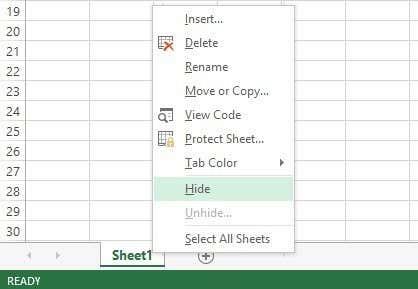 Come nascondere fogli, celle, colonne e formule in Excel