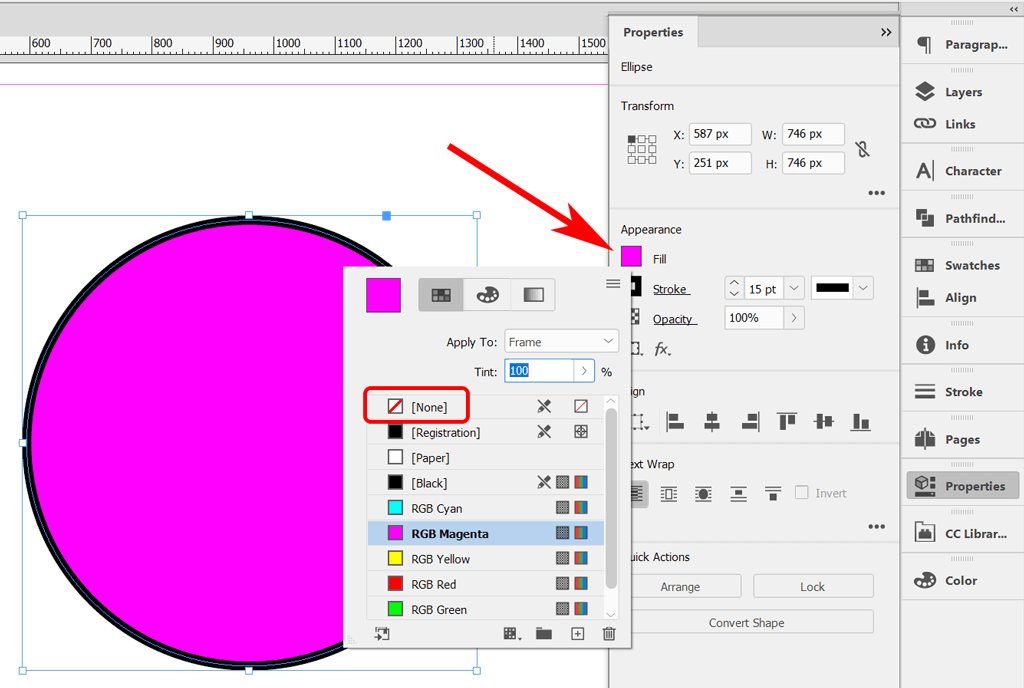 Come curvare il testo in InDesign