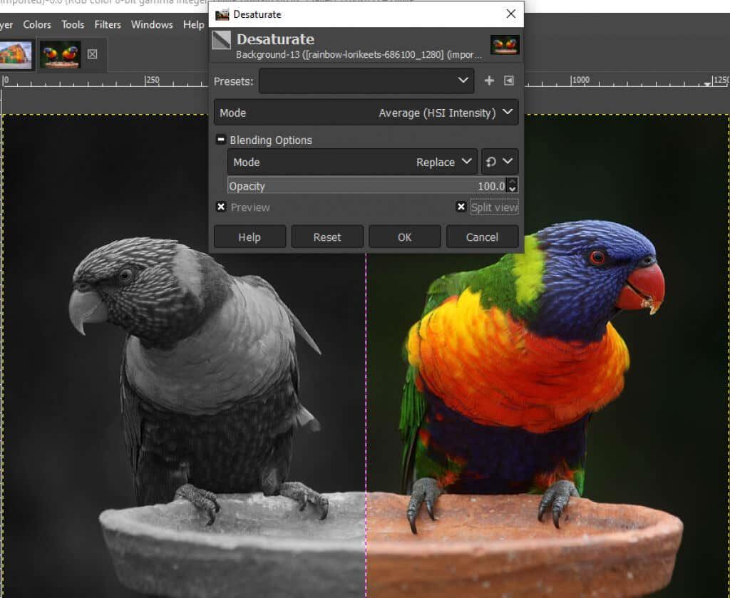 วิธีสร้างภาพขาวดำใน GIMP