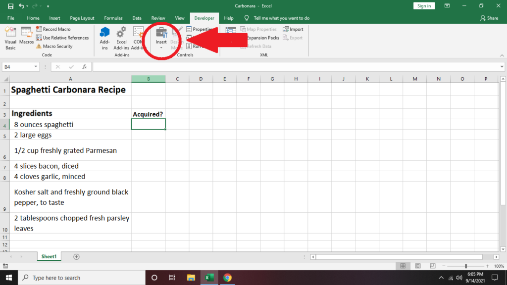 Cara Membuat Senarai Semak dalam Excel