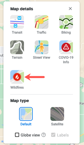 Cum să utilizați Google Maps Wildfire Tracking