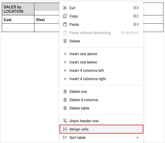 كيفية إضافة جدول وتحريره وفرزه وتقسيمه في محرر مستندات Google
