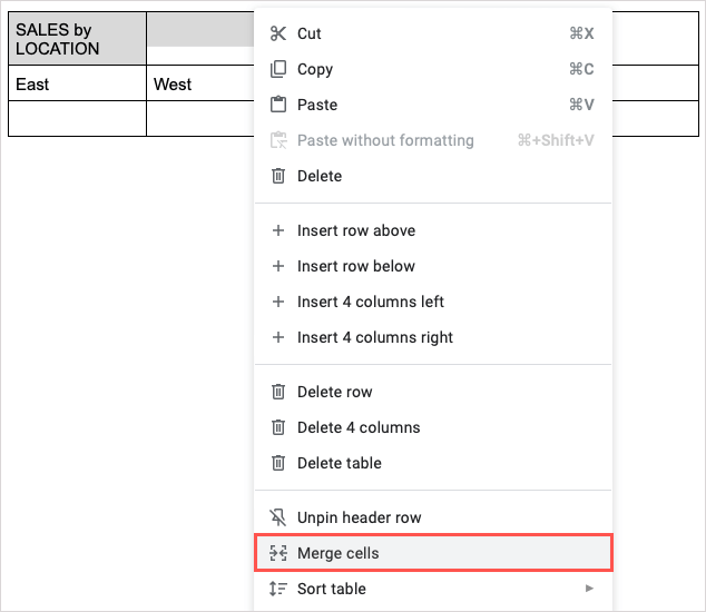 Come aggiungere, modificare, ordinare e dividere una tabella in Google Docs