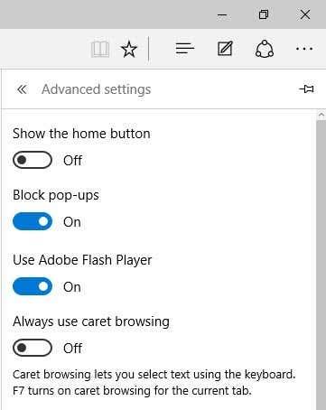 Windows 10 の Microsoft Edge で Adob​​e Flash を無効にする方法