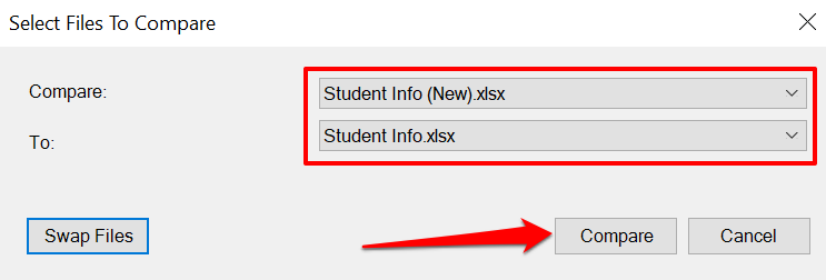 Como comparar dois arquivos do Excel e destacar as diferenças