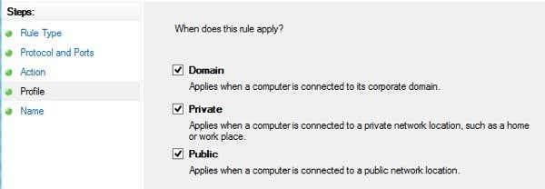 Ajuste as regras e configurações do firewall do Windows 10