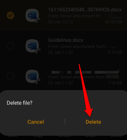 كيفية حذف التنزيلات على Android