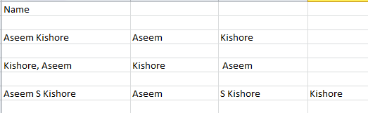 Cómo separar nombres y apellidos en Excel