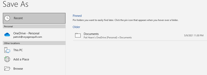 Come eseguire automaticamente il backup di un documento di Word su OneDrive