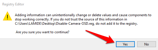 Como ativar/desativar as notificações OSD da webcam no Windows 10