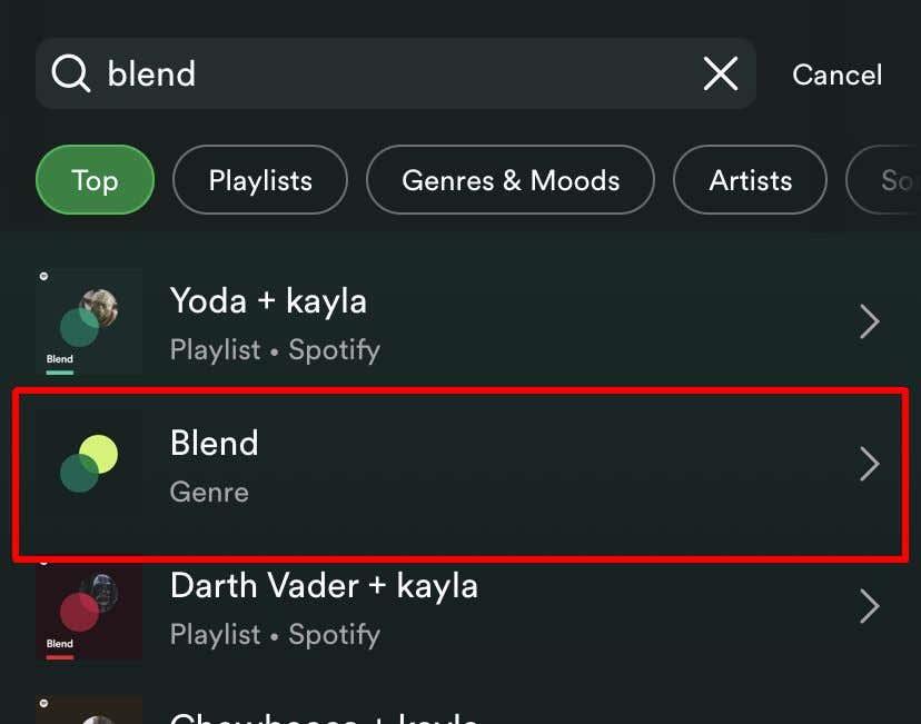 Come creare una playlist di Spotify Blend con un altro utente